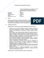 Syllabus de Metodologia de La Investigacion Cientifica