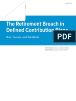 Retirement Breach in Defined Contribution Plans (From HelloWallet)