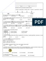 Avaliação Da Recuperação de Matematica 2bim