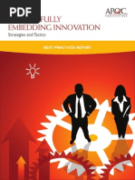 Successfully Embedding Innovation Strategies and Tactics