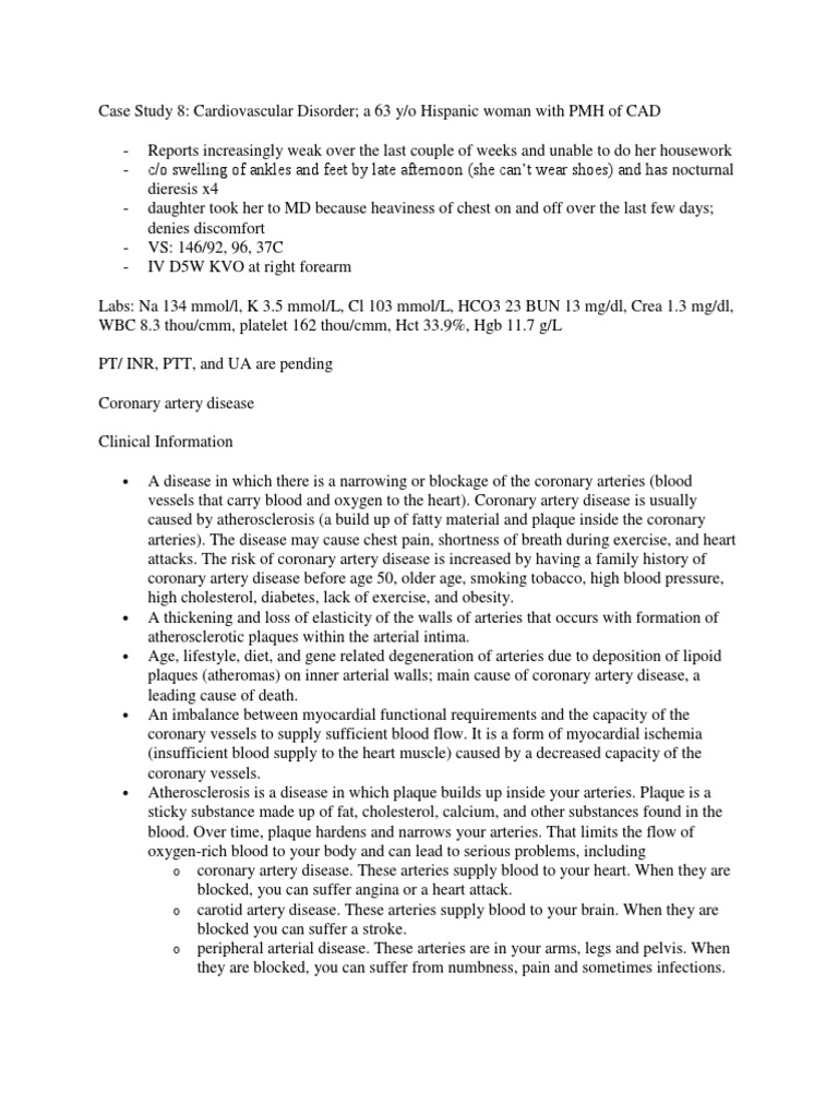 Ischemic heart disease case presentation picture