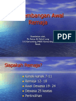 Perkembangan Awal Remaja