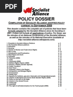 Download Socialist Alliance Policy Dossier to September 2009 by Dave Riley SN22250110 doc pdf