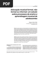 Ensino de Musica - Formal, Informal, Nao Formal