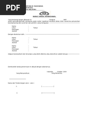 Surat Tanda Penerimaan