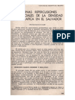 Algunas Repercusiones Psico-sociales de La Densidad Demográfica en El Salvador (1973a)
