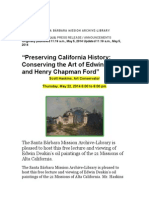 Preserving California History: Conserving The Art of Edwin Deakin and Henry Chapman Ford