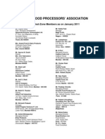 All India Food Processors' Association: List of West-Zone Members As On January 2011