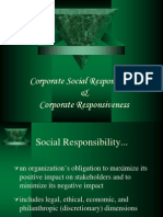 Corporate Social Responsibility & Corporate Responsiveness