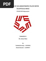 Analysis of 2D-Anisotropic Plate With Elliptical Hole: ENGR 6310 Design Project