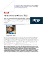 10 Questions For Amanda Knox