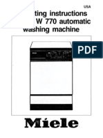 User Manual Masina de Spalat Miele w770, Not w791