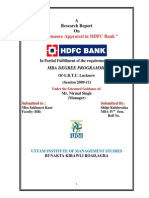 Project Report On Performance Apprasial of HDFC Bank Shipli Uttam Inst.