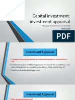 Capital Investment Appraisal