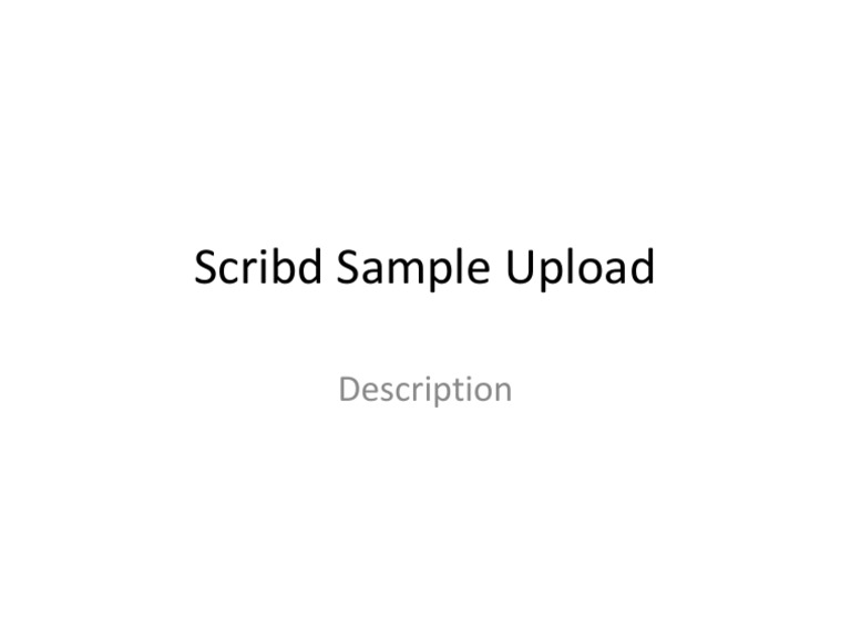 Scribd Sample Upload Guide | PDF