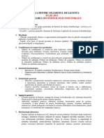 Tematica Pentru Exenul de Licenta Iulie BI 2013