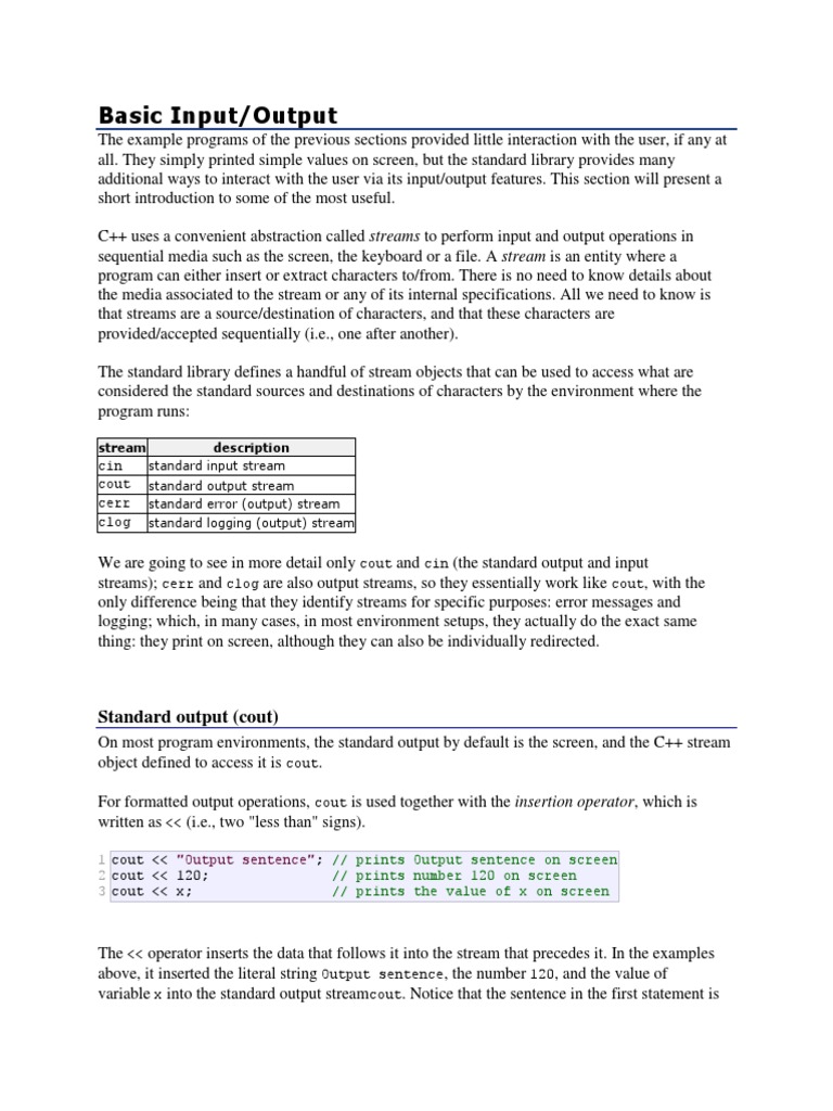 Basic Input | PDF | Software | Computer Programming