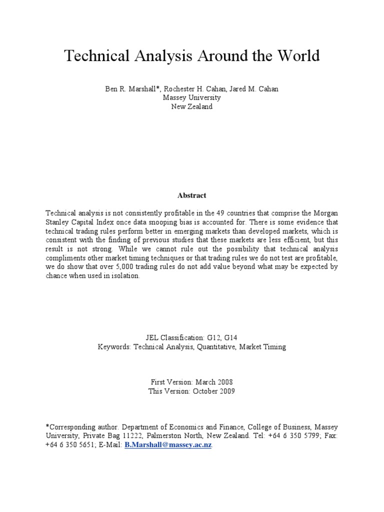 Technical Analysis Around The World | PDF | Technical Analysis | Stock ...