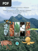Status of Biological Diversity in Malaysia and Threat Assessment of Plant Species in Malaysia