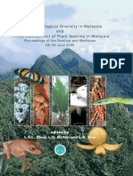 Status of Biological Diversity in Malaysia and Threat Assessment of Plant Species in Malaysia