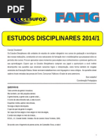 Estudos Disciplinares 2014-1