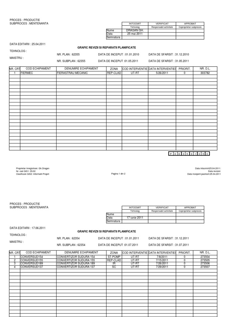 Formular Grafic Revizii Si Reparatii Planificate