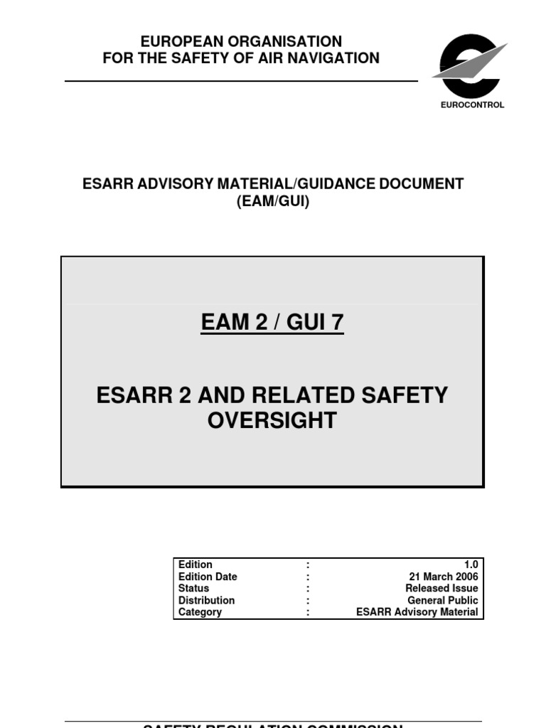 ESARR 2 Safety Oversight Guidance Document | PDF | Regulatory ...
