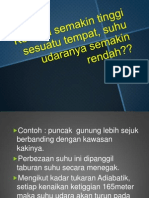 Kenapa Semakin Tinggi Sesuatu Tempat, Suhu Udaranya