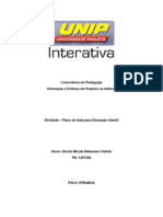 Plano de Aula para Educação Infantil