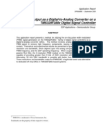 Using PWM Output As A Digital-To-Analog Converter On A TMS320F280x Digital Signal Controller