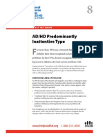 WWK08 ADHD Predominantly Inattentive Type
