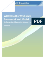 WHO Healthy Workplace Framework Promotes Well-being