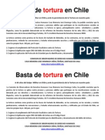 Basta de Tortura en Chile - Folleto