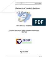 CTe Nota Tecnica 2009 002