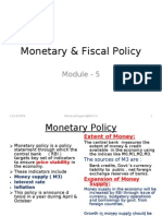 Monetary & Fiscal Policy