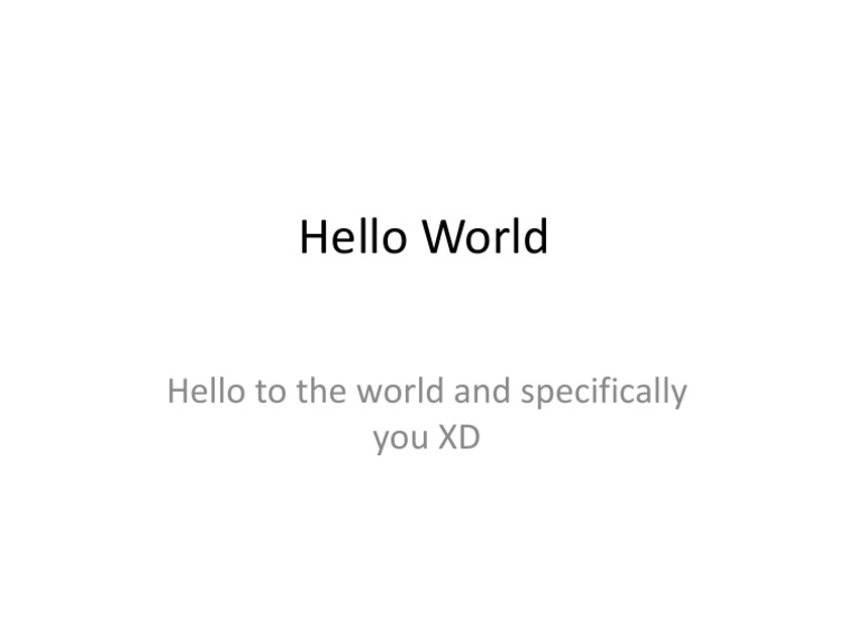 Hello to the World | PDF | Classics | General Fiction