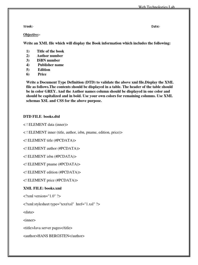 XML Book Information and DTD Validation | PDF | Xml | Xml Schema