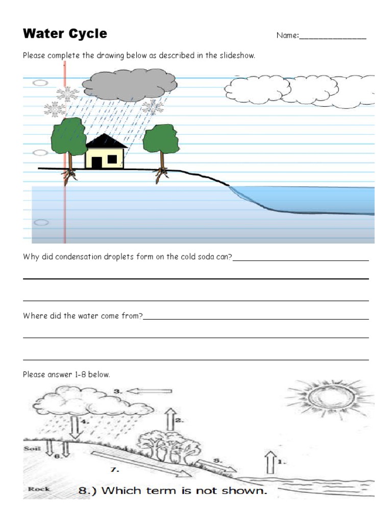 Water Cycle Available Sheet | PDF