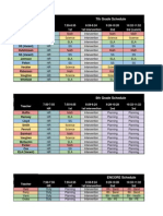 7th Grade Schedule