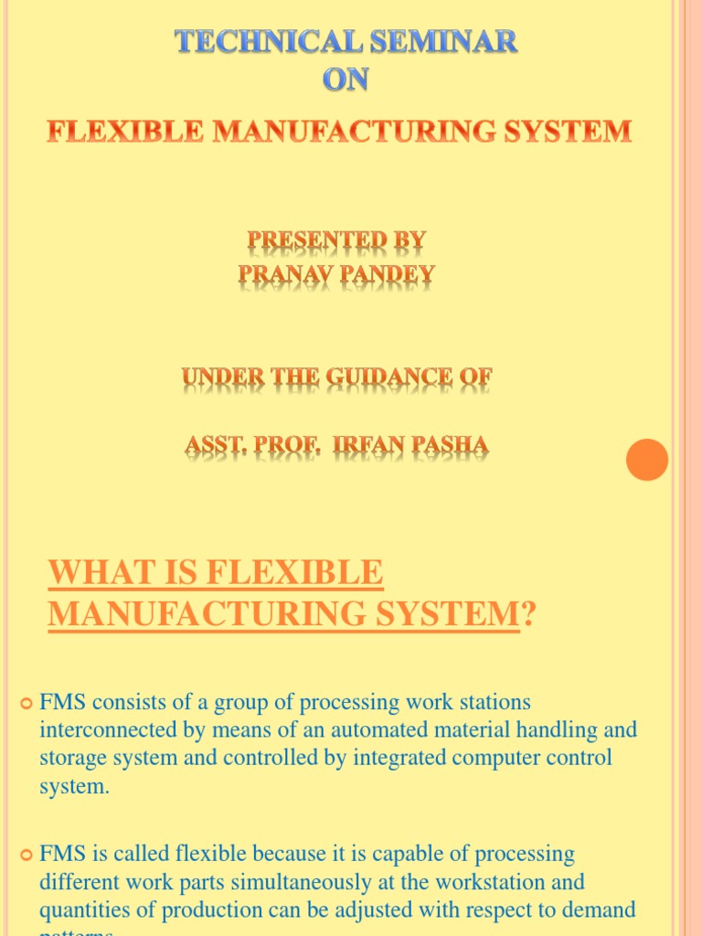 Understanding Flexible Manufacturing Systems | PDF | Operations ...