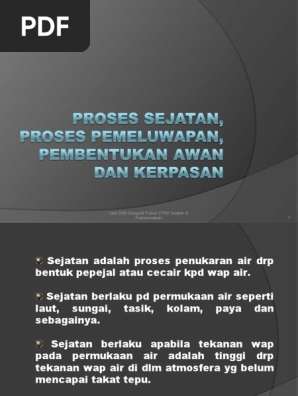 Proses Sejatan Pemeluwapan Dan Kerpasan Pdf