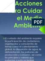 Acciones para Cuidar El Medio Ambiente