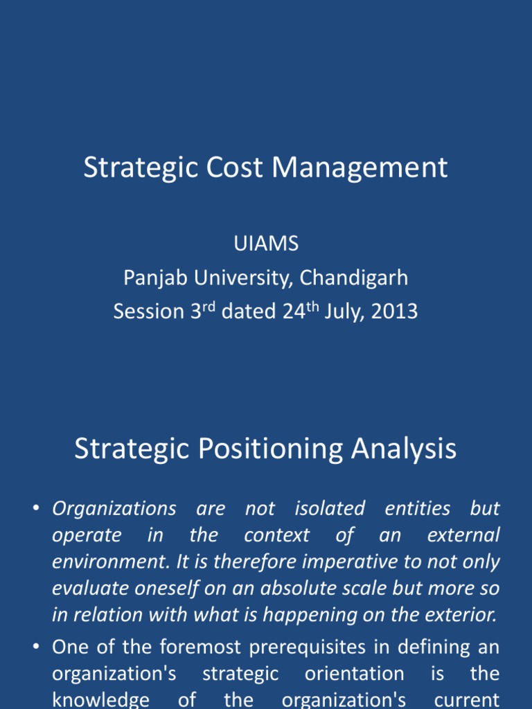 Session 2, 3strategic Cost Management Unit II | PDF | Six Sigma ...