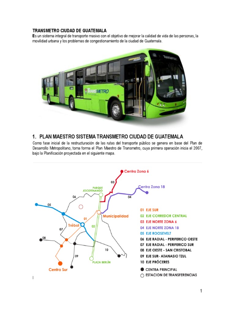 D3 010 Guatemala - Transmetro | PDF | Transporte | Transporte público