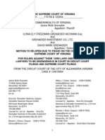 Pwc Ieg Dmg Div v Final in the Supreme Court of Va Mortion to R-open Due to Fraud on the Court April 30, 2014