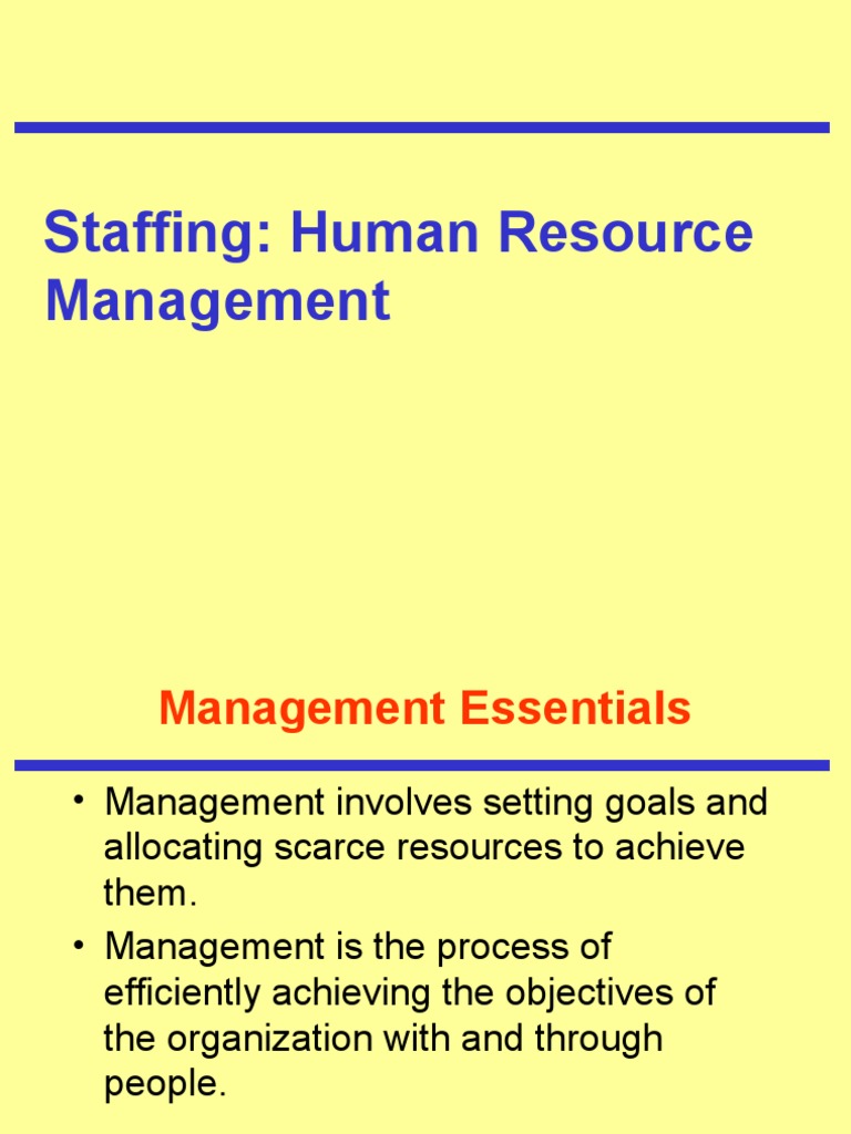 Staffing In HRM Socialization Employment