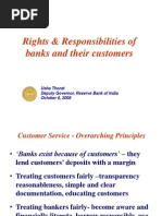 Rights & Responsibilities of Banks and Their Customers