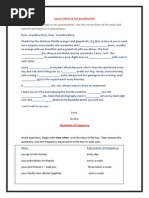 Complete Laura's Letter To Her Grandmother. Use The Correct Form of The Verbs and Adverbs of Frequency in Parentheses