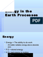 Energy in the Earth Processes