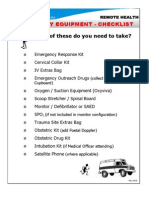 Emergency Equipment Checklist